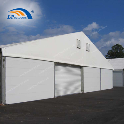 20M White Aluminum Frame Structure Warehouse Tent with Rolling Door